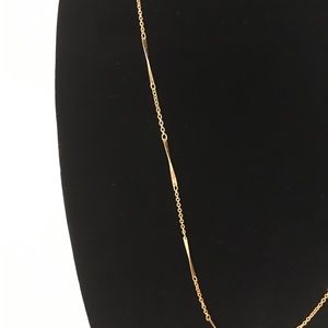 Vintage Avon Twist Bar & Chain Necklace Gold Tone